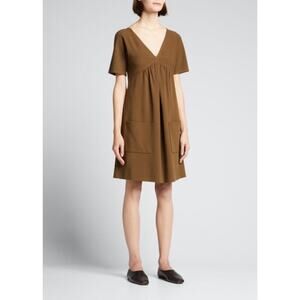 Rebecca Taylor Short Sleeve‎ Shift Dress in Dark Olive